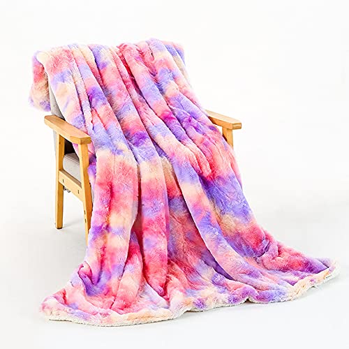 Ricemru Kuscheldecke Regenbogen 160x200 Lammfelloptik Flauschig Warm Sherpa Decke Wohndecke Kuscheldecke Doppelseitig Flannel Fleecedecke Bettüberwurf Sofadecken und TV-Decke von Ricemru