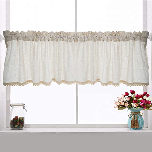 Ricemru Modern Scheibengardine Leinen 40 Hoch Bistrogardine Halbtransparent Küche Wohnzimmer Kurz Küchengardinen Kurzstore Gardinen mit Häkelkante,100x40 Ricemru Modern Scheibengardine Leinen 40 Hoch Bistrogardine Halbtransparent Küche Wohnzimmer Kurz Küchengardinen Kurzstore Gardinen mit Häkelkante,100x40 von Ricemru