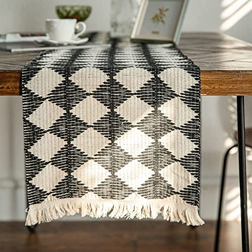Ricemru Modern Tischläufer Makramee Schwarz Jute Baumwolle Tischläufer Marokkanisch Geometrisches Muster Dekoband Tischband Tischdeko für Picknick Party Küche Hochzeit,34x200 Ricemru Modern Tischläufer Makramee Schwarz Jute Baumwolle Tischläufer Marokkanisch Geometrisches Muster Dekoband Tischband Tischdeko für Picknick Party Küche Hochzeit,34x200 von Ricemru