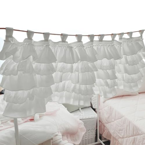 Ricemru Rüschen Scheibengardine Shabby Chic Landhaus Weiß mit Schlaufen Kurz Bistrogardine Landhausstil Halbtransparent Kurzgardinen Klein Gardinen Fenstervorhang Wohnzimmer Küche Ricemru Rüschen Scheibengardine Shabby Chic Landhaus Weiß mit Schlaufen Kurz Bistrogardine Landhausstil Halbtransparent Kurzgardinen Klein Gardinen Fenstervorhang Wohnzimmer Küche von Ricemru