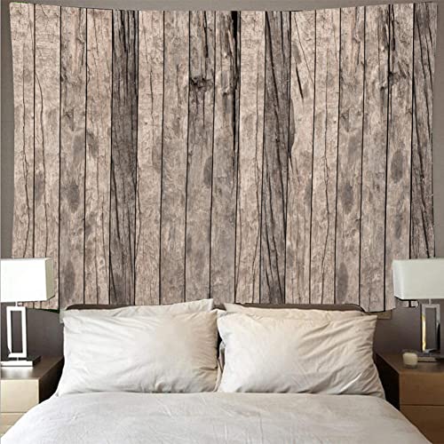 Ricemru Wandteppich Holzoptik Holztür Shabby Wandtuch Holzwand Natur Rustikal Aesthetic Wandbehang Holz Motiv 3D Druck Tapestry Wanddeko Home Decor für Wohnzimmer,150x100 von Ricemru