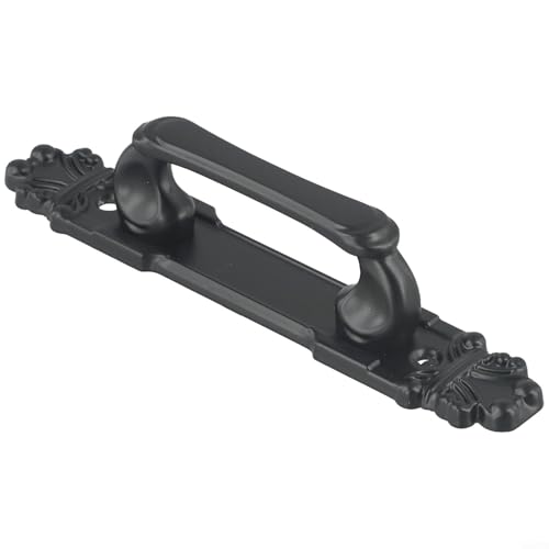 1/2 Stück Scheunentürgriffe Metall Schrank Kleiderschrank Schiebezubehör Holz Glas Aluminium Indoor Outdoor Schwarz Set (1 Pack) von RichVibe