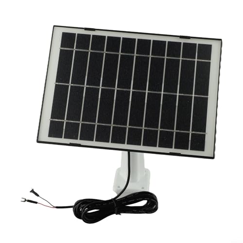 10 W Solarpanel-Ladegerät, für Ringvideo-Türklingel für 4/3/3 Plus/2 mit U-förmigem Anschluss, wasserdichtes Überwachungskamera-Netzteil (schwarz) von RichVibe