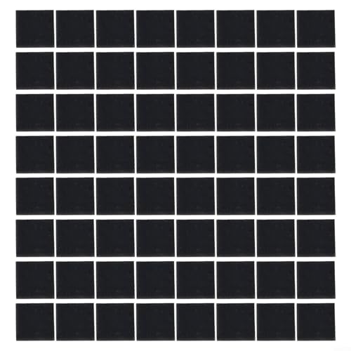 100 Stück 20 x 20 mm Glasspiegel-Mosaikfliesen mit selbstklebender Rückseite für DIY Discokugeln und kreative Wanddekoration (schwarz) von RichVibe