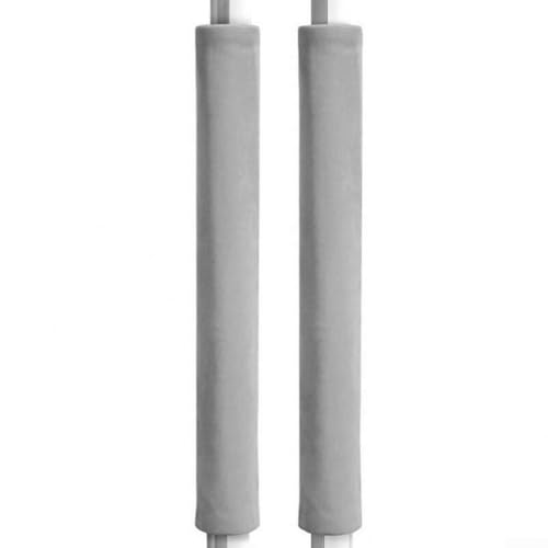 2 Stück Samtgriffabdeckungen für Kühlschrank, Backofen, Küchengeräte, Türgriffe, weiche Protektoren zur Vermeidung von Schmutzflecken und bieten bequemen Griff (grau) von RichVibe