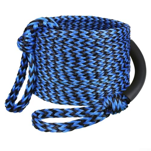 3K Bootsabschleppseil für Schläuche und Wassersport, schwimmender Griff, um Unterwasserrisiken zu vermeiden (blau schwarz) von RichVibe