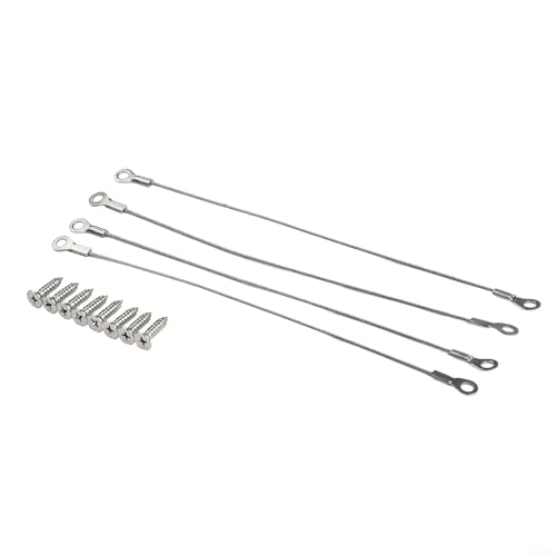 4 x Tür-Rückhaltekabel, Nylon-beschichtetes flexibles Drahtseil, Schrankscharnierbegrenzer zur Vermeidung von Überöffnung 4 x Tür-Rückhaltekabel, Nylon-beschichtetes flexibles Drahtseil, Schrankscharnierbegrenzer zur Vermeidung von Überöffnung von RichVibe