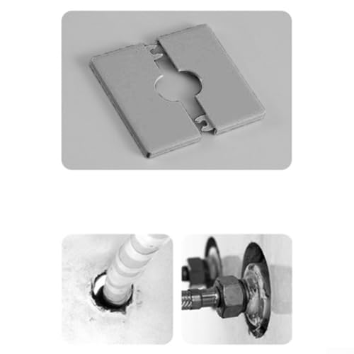 5 quadratische Rosettenplatten zur Verschönerung Ihres Zuhauses um Rohre (52 mm) von RichVibe