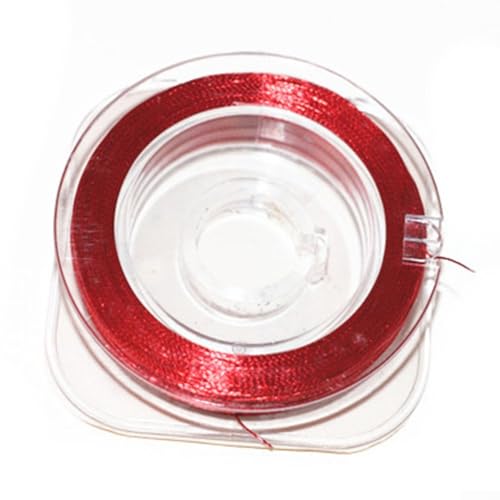 50M Rod Building Wrapping Thread for Fishing Rod Guide Tying with Multi Layer Polyester Fiber Suitable for Braided Line Applications (300D red) von RichVibe
