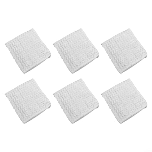 6er-Pack Mikrofaser-Reinigungstücher zum Abwaschen, 30 x 30 cm, Mehrzweck-Geschirrtücher mit hervorragender Saugfähigkeit für Zuhause und Fahrzeug (weiß) von RichVibe