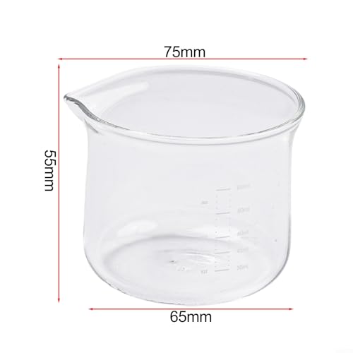 Ästhetische 100-ml-Kaffeemessbecher aus klarem Glas mit praktischen V-förmigen Ausgießern für einfaches Ausgießen Ästhetische 100-ml-Kaffeemessbecher aus klarem Glas mit praktischen V-förmigen Ausgießern für einfaches Ausgießen von RichVibe