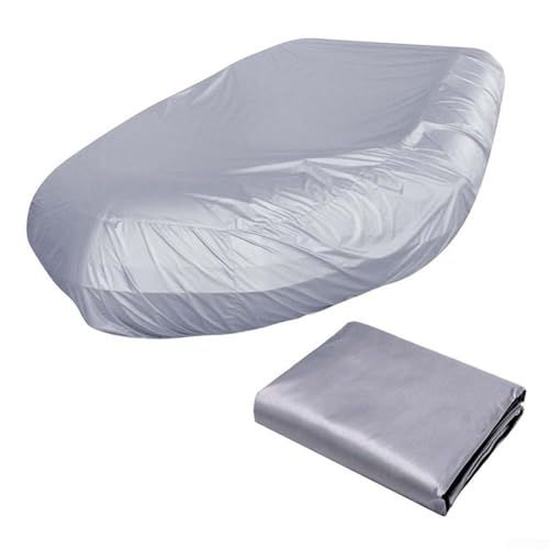 Aufblasbare Bootsabdeckung für Kajaks und kleine Boote, Oxford-Tuchplane, wasserdicht und reißfest, gesichert mit Kordelzug zum Schutz vor Wind und Regen (330 x 94 x 46 cm) von RichVibe