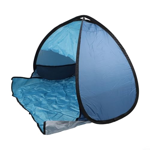Automatic Up Haustierzelt mit UV-Schutz und windabweisendem Stoff, mit Schnellaufbau-Mechanismus und praktischen Aufbewahrungstaschen für den Außenbereich (doppelt blau) von RichVibe