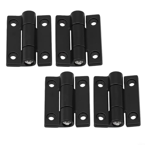 Dämpfungsscharniere aus Zinklegierung, verstellbar, Drehmoment, Positionierung, Schranktür, Hardware für Möbel, industrielle Verwendung, Schwarz, 4 Stück von RichVibe