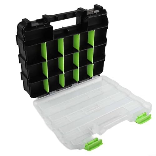 Doppelseitige Werkzeug-Aufbewahrungsbox mit 34 Fächern für Muttern, Schrauben und Schrauben von RichVibe