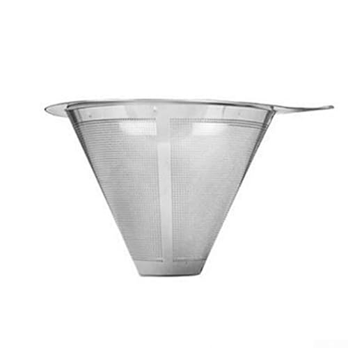 Edelstahl-Mesh-Kaffeetropfer mit Ständer, wiederverwendbarer Filter zum Aufbrühen von Kaffee und Tee (L) von RichVibe