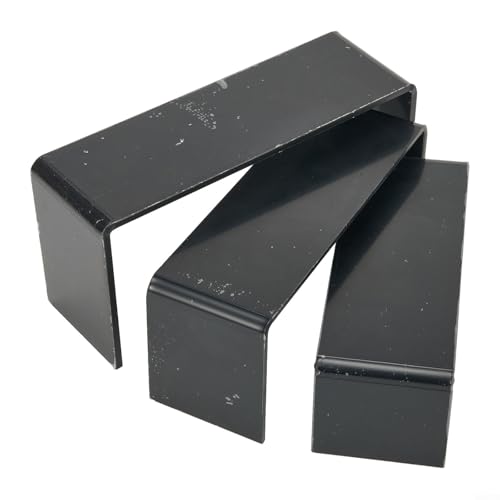 Eleganter 3-teiliger Acryl-Präsentationsständer für Schmuck, multifunktionales Aufbewahrungsregal (schwarz) von RichVibe