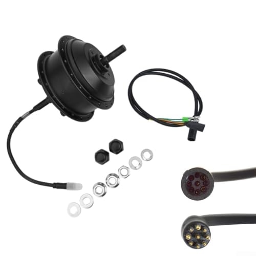 Elektrofahrradmotor Hinterradnabe bürstenloser 36V/48V 350W Radmotor kompatibel mit verschiedenen Hintergabelbreiten 135mm, 175mm, 195mm und 36 Speichen (48V 350W 195mm) von RichVibe