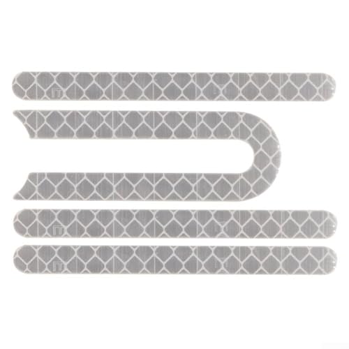 Elektroroller Reflektierende Sicherheitsaufkleber Set 4 Stück für Für M365 Pro Boost Sichtbarkeit und Fahrerbewusstsein Verbessern Sie die Sicherheit bei Nacht mit PVC-Material (Silber) von RichVibe