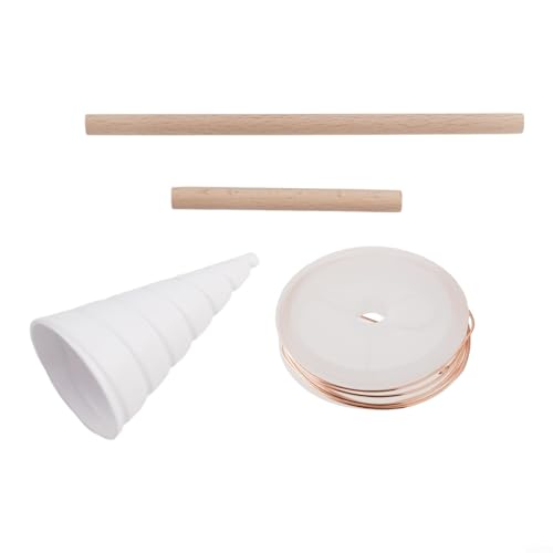 Gartenantennen-Set mit 99% reinem Kupferdraht und 8 stabilen Holzpfähle für optimale Pflanzenentwicklung (groß) von RichVibe