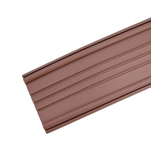 Haushaltstürdichtungsleiste mit Dreifach-Sweep-Design und Filz zur Geräuschreduzierung, Staubblockierung und Wetterschutz, flexibles PVC-Material (braun) von RichVibe