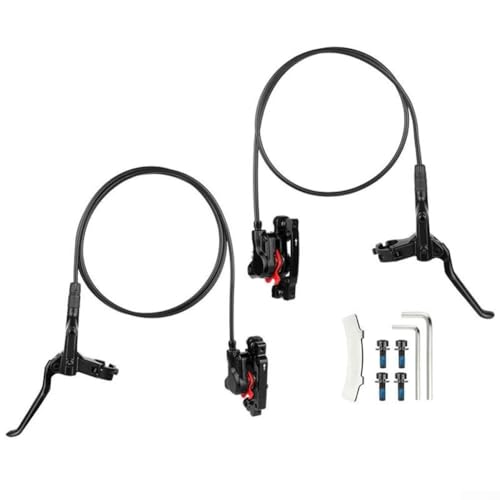 Hydraulisches Bremsset mit 2 Kolben, enthält rechts vorne 800 mm und links hinten 1450 mm Schlauch für verbesserte Bremskraft (rechts und links) von RichVibe