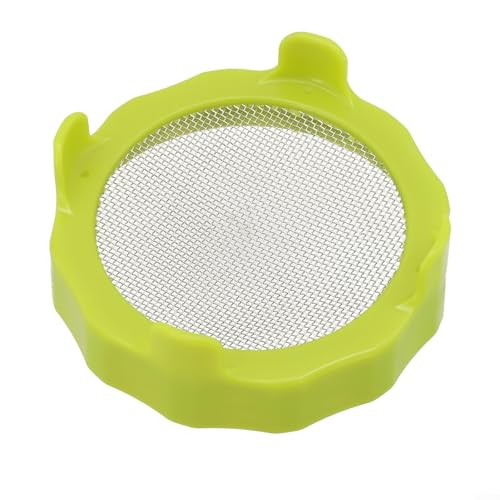 Keimdeckel aus ABS-Kunststoff für Gläser mit breiter Öffnung, zum einfachen Anbauen von köstlichen Alfalfa und Salatsprossen (grün) von RichVibe