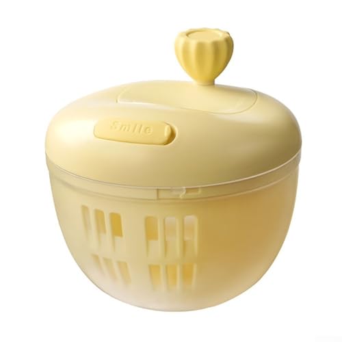 Kitchen Essential Dörrautomat für Salat und Gemüse für familienfreundliche Mahlzeitenzubereitung (gelb) von RichVibe