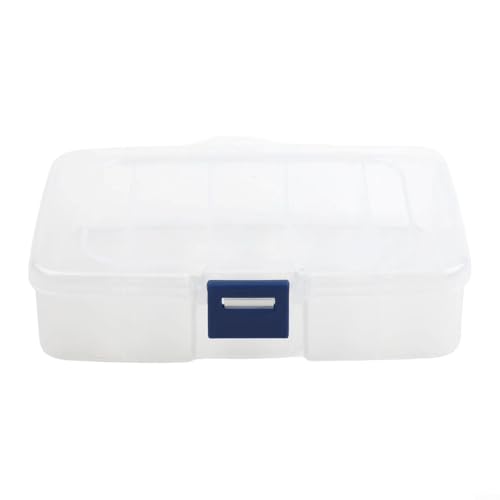 Kompakte Aufbewahrungsbox mit transparentem Design, zur Aufbewahrung von Zubehör und Toilettenartikeln (5 Zellen) von RichVibe