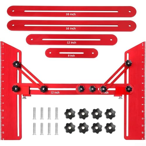 Leicht konfigurierbares Messwerkzeug für genaue DIY-Projekte zu Hause (rot) von RichVibe