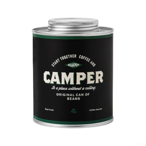 Luftdichte Kaffee- und Tee-Vorratsdose, 150 g Fassungsvermögen, mit versiegeltem Deckel, Weißblech-Konstruktion, bewahrt Geschmack und Frische für Küche oder Außenbereich (C) von RichVibe