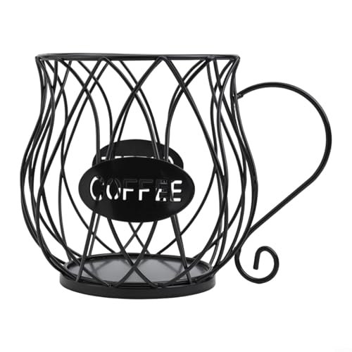 Moderner Kaffeekapselhalter, praktischer Aufbewahrungskorb für Kaffeeliebhaber (schwarz) von RichVibe