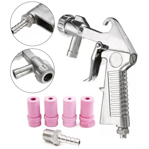 Pneumatisches Sandstrahlgerät mit 4 Düsen für kontrolliertes Sandstrahlen und Wartung, mit Aluminium-Körper-Design Pneumatisches Sandstrahlgerät mit 4 Düsen für kontrolliertes Sandstrahlen und Wartung, mit Aluminium-Körper-Design von RichVibe
