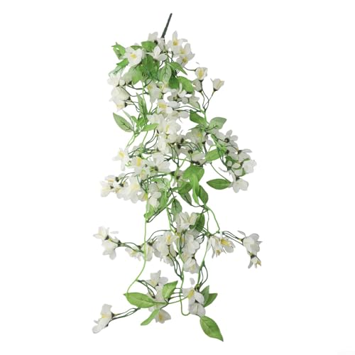 Realistische künstliche Seidenranke zum Aufhängen an der Wand und Schaukel, perfekt für verschiedene Veranstaltungen (Winterjasminweiß) von RichVibe