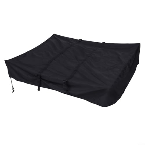 RichVibe Dachzeltabdeckung Auto Top Zelt Staubschutz Sonnenschutz Regenschutz Outdoor Camping Wandern Wasserdicht Oxford Tuch 143x120x28cm Schwarz mit Aufbewahrungstasche (Schwarz) von RichVibe