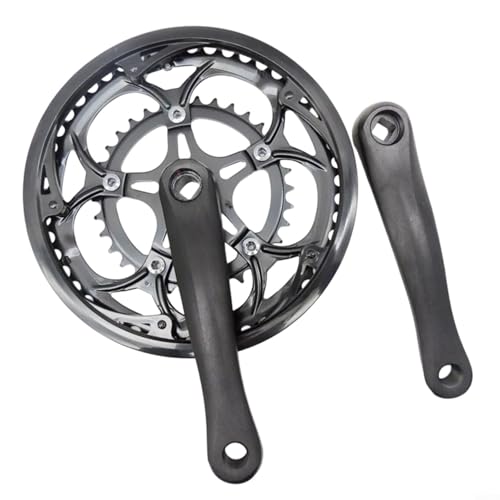 RichVibe Fahrrad-Kurbelgarnitur, 165 mm, 50/34T, AL6061 Aluminiumlegierung, quadratisches Loch, Tretlager für Rennrad für Faltrad, für die meisten Fahrräder von RichVibe