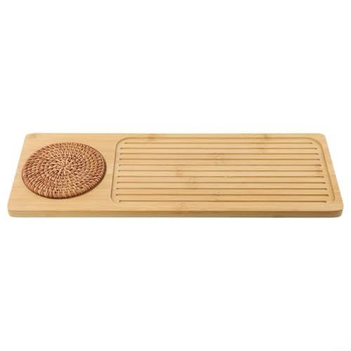 RichVibe Gongfu Teetablett mit hohlem Gitter und abnehmbaren Teilen für effiziente Reinigung (M) von RichVibe