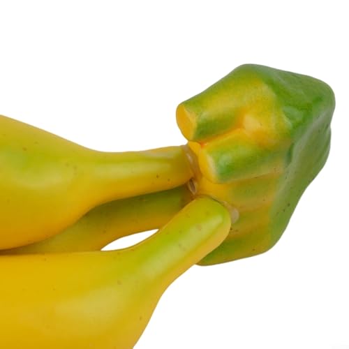 RichVibe Künstliche Bananenfruchtmodelle aus Schaumstoff für Geschäft, Heimdekoration, Fotoshooting-Requisiten, mehrere Köpfe (3 Köpfe) von RichVibe