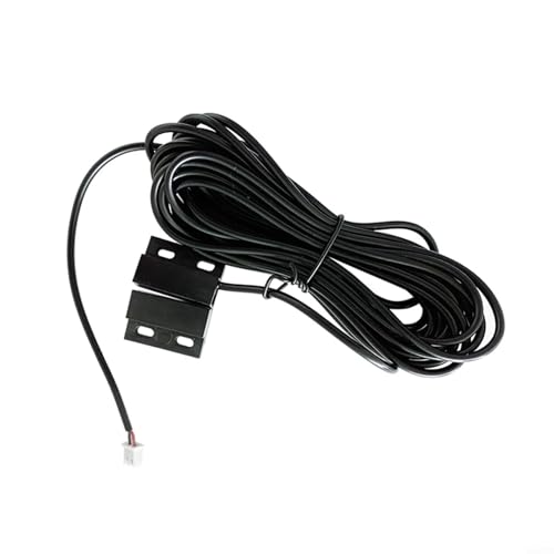RichVibe Magnetischer Türsensorschalter 5 Meter Drahtlänge für Garagentore, Eisentor und Rollläden, schwarz von RichVibe