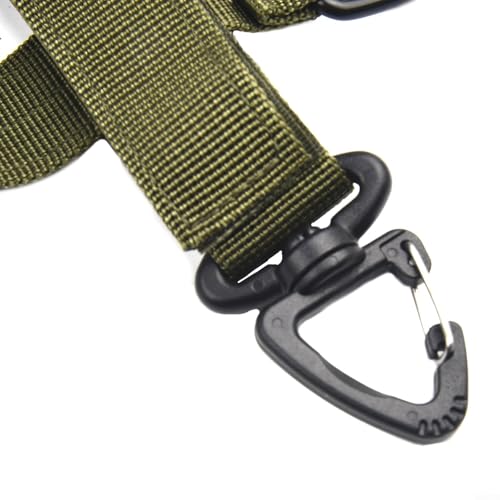 RichVibe Nylon-Handschuhriemenschnallen mit 360-Grad-Drehung, 4 verstellbare Seile zum sicheren Aufhängen an Rucksäcken (Armeegrün) von RichVibe