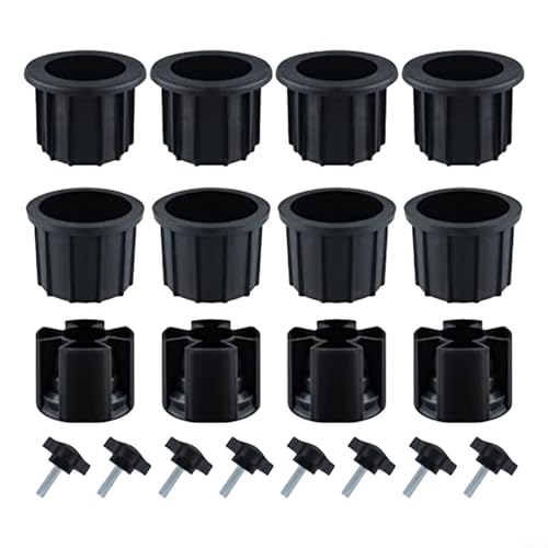 RichVibe Outdoor Umbrella Base Replacement Parts Patio Parasol Pole Eyelet Cover Set with Screw Lock System for Beach Backyard Pool Balcony Black(20-piece) von RichVibe