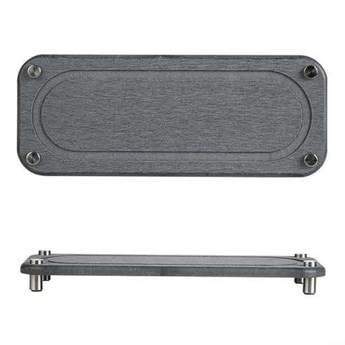 Saugfähige Abtropfmatte mit Kieselgur-Untersetzer und gestreiftem Graben-Design, rutschfeste Silikon-Fußpolster, geeignet für den Hausgebrauch (Schwarz) von RichVibe