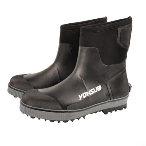 Schnell trocknende Neopren-Wasserschuhe mit abgerundetem Zehendesign, perfekte Wahl für den Strand oder Pool (12 (46-47) schwarz) von RichVibe