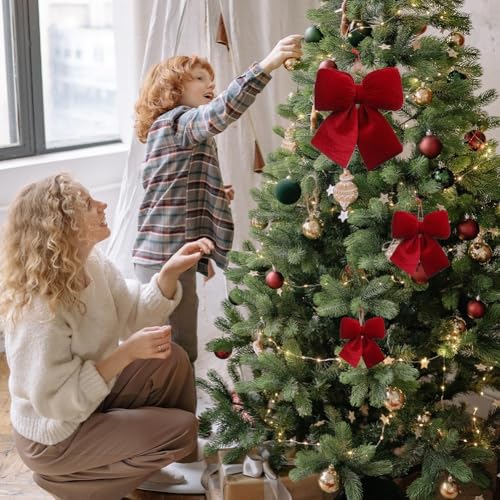 Schöne rote Schleifen für Urlaubsdekoration, perfekt für Bäume, Fenster und unterhaltsame Räume (S) von RichVibe