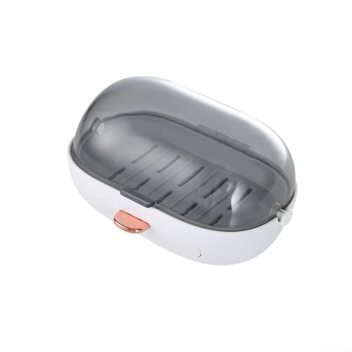 Seifenschale mit Deckel und effizienter Drainage, perfekt um Seife trocken zu halten von RichVibe