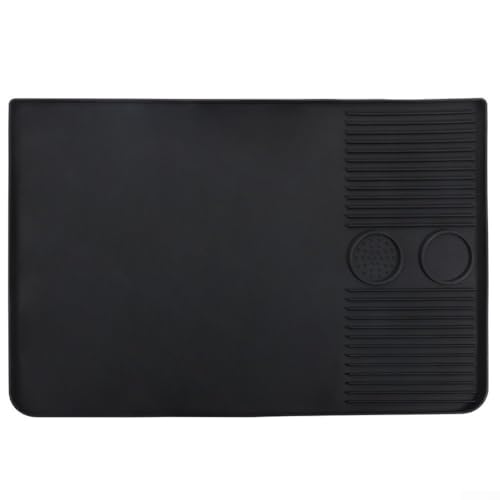 Silikonmatte für Kaffeemaschinen, schützt Arbeitsplatten vor Hitzeschäden und sorgt für Stabilität beim Brauen (Schwarz) von RichVibe