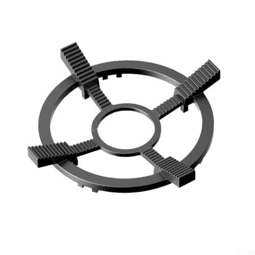 Stabile Gasherd-Halterung aus Gusseisen mit rutschfestem Design zur Unterstützung von Bratpfannen und Milchpfannen auf 4 oder 5 Zinken Herdrosten (integriert) von RichVibe