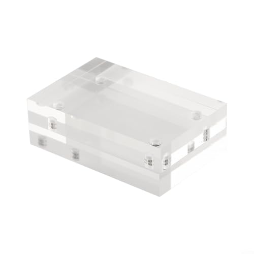 Transparenter Acryl-Bilderrahmen mit 10 + 10 mm dicken Paneelen im Hoch- oder Querformat für Schreibtisch-Dekoration (9 x 13 cm) von RichVibe