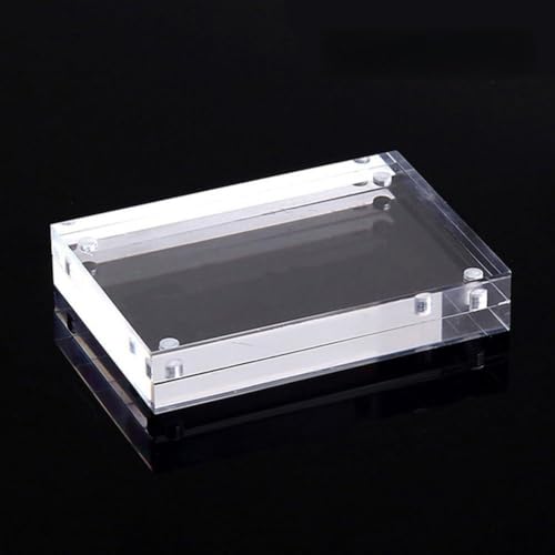 Transparenter Acrylrahmen mit magnetischer Basis, perfekt für die Präsentation Ihrer besten Erinnerungen auf dem Schreibtisch (12,7 x 17,8 cm) von RichVibe