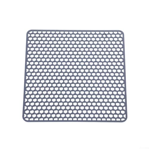 Umfassende Abdeckung Silikon Küchenspüle Matte 30 cm Schutz für Geschirr mit schnell trocknender Funktionalität (grau) von RichVibe